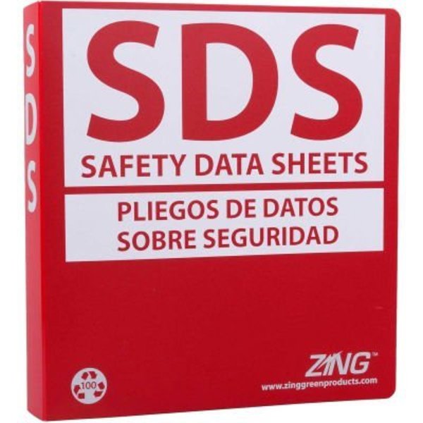 Zing ZING Eco GHS-SDS Binder (English/Spanish), 1.5" Ring, Recycled Poly, 6033 6033